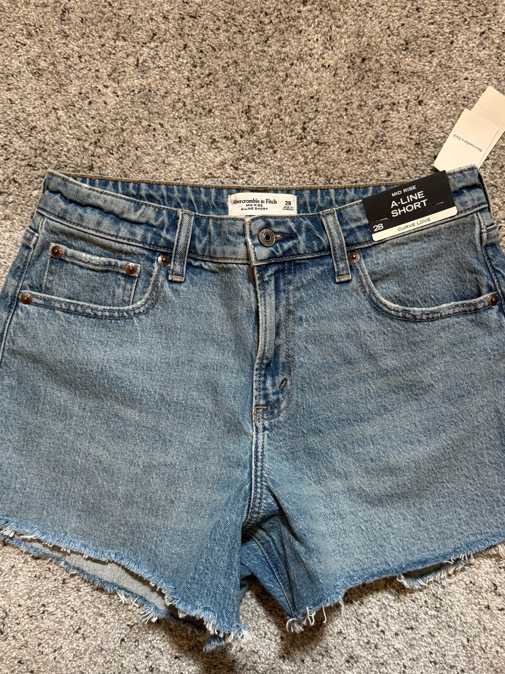 Abercrombie & Fitch Light Blue Jean Shorts
